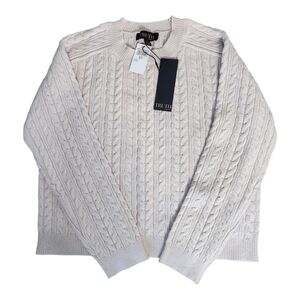Truth Women's Cable Knit Crewneck Sweater - Neutral XS Preppy, It Girl, Country